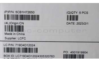 Lenovo 5CB1H72650 Tastatur inkl. Topcase ASM_KOR L82RM AG_FP