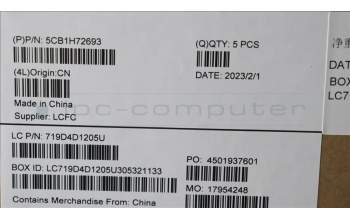 Lenovo 5CB1H72693 Tastatur inkl. Topcase ASM_POR L82RM AG_FP_BL