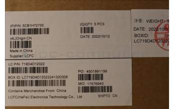 Lenovo 5CB1H72755 Tastatur inkl. TopcaseASM_NORDICL82RMAG_NFP_BL