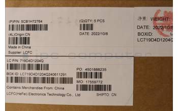 Lenovo 5CB1H72764 Tastatur inkl. Topcase ASM_UK L82RM AG_NFP_BL