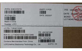 Lenovo 5CB1H72770 Tastatur inkl. Topcase spanisch L82RM MB_FP