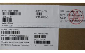 Lenovo 5CB1H72786 Tastatur inkl. Topcase ASM_NORDIC L82RM MB_FP