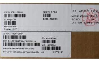 Lenovo 5CB1H77855 Tastatur inkl. Topcase ASM_BEL L82RK FP AB BL