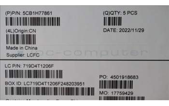 Lenovo 5CB1H77861 Tastatur inkl. Topcase ASM_FRA L82RK FP AB BL