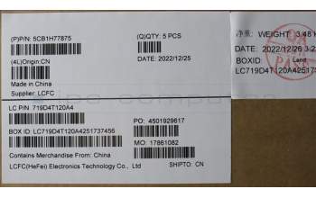 Lenovo 5CB1H77875 Tastatur inkl. Topcase ASM_POR L82RK FP AB BL