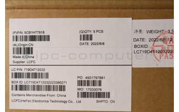 Lenovo 5CB1H77918 Tastatur inkl. Topcase ASM_BEL L82RK FP AG BL