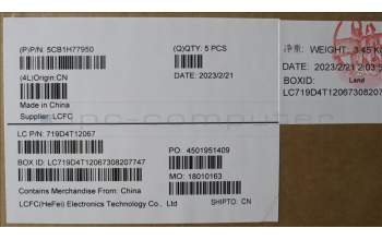 Lenovo 5CB1H77950 Tastatur inkl. Topcase ASM_UK L82RK FP AG N