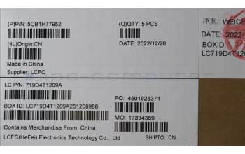 Lenovo 5CB1H77952 Tastatur inkl. Topcase spanisch L82RK FP AG N