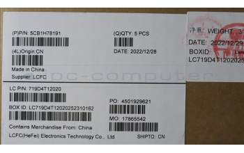 Lenovo 5CB1H78191 Tastatur inkl. Topcase schweiz L82RK FP MB N