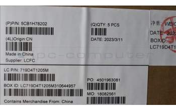 Lenovo 5CB1H78202 Tastatur inkl. Topcase ASM_BUL L82RK NFP AB BL