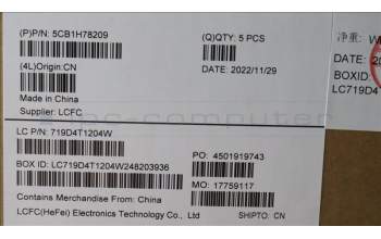 Lenovo 5CB1H78209 Tastatur inkl. Topcase deutsch L82RK NFP AB BL