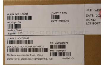 Lenovo 5CB1H78248 Tastatur inkl. Topcase ASM_HBW L82RK NFP AB N