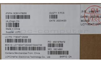 Lenovo 5CB1H78250 Tastatur inkl. Topcase ASM_NORDIC L82RK NFPABN
