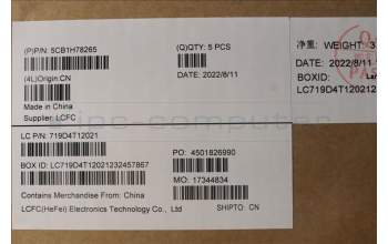 Lenovo 5CB1H78265 Tastatur inkl. Topcase ASM_BUL L82RK NFP AG BL