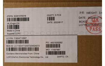 Lenovo 5CB1H78316 Tastatur inkl. Topcase ASM_SLV L82RK NFP AG N