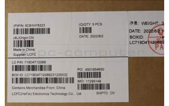 Lenovo 5CB1H78323 Tastatur inkl. Topcase ASM_UKR L82RK NFP AG N