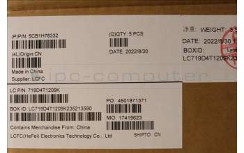 Lenovo 5CB1H78332 Tastatur inkl. Topcase ASM_FRA L82RK NFP MB BL