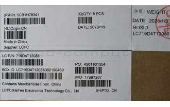 Lenovo 5CB1H78341 Tastatur inkl. Topcase ASM_ITA L82RK NFP MB BL