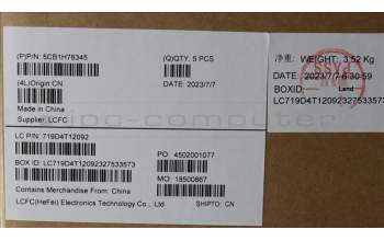 Lenovo 5CB1H78345 Tastatur inkl. Topcase ASM_NORDIC L82RKNFPMBBL