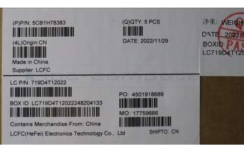 Lenovo 5CB1H78383 Tastatur inkl. Topcase ASM_EURO ENGL82RKNFPMBN