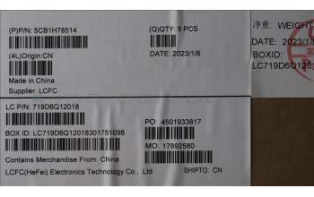 Lenovo 5CB1H78514 Tastatur inkl. Topcase ASM_FRA/ENG L82RE SGRGB