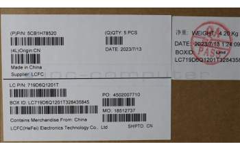 Lenovo 5CB1H78520 Tastatur inkl. Topcase ASM_FRA L82RE SG RGB