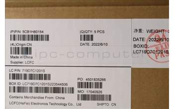 Lenovo 5CB1H80154 Tastatur inkl. Topcase ASM_CZE/SLK L82TU BU_BK