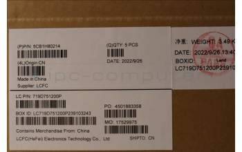 Lenovo 5CB1H80214 Tastatur inkl. Topcase ASM_ARA L82TV BU_BK_TEX