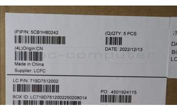 Lenovo 5CB1H80242 Tastatur inkl. Topcase ASM_TUR L82TV BU_BK_TEX