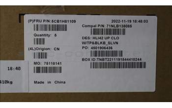 Lenovo 5CB1H81109 C-Cover with keyboard, Slovenian, Backlight