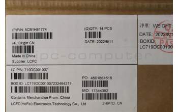 Lenovo 5CB1H81774 COVER FRU_D_COVER_AL_WLAN_SLV_ASSY