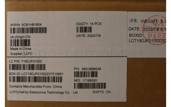 Lenovo 5CB1H81824 COVER RocP1_JP6C1_DCOV_UMA_SUB_ASSY_BK