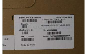 Lenovo 5CB1H82104 Tastatur inkl. TopcaseASM_NORDIC C82SH StoBL