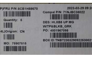 Lenovo 5CB1H88670 Tastatur inkl. Topcase ASM_GRE C21DL MGBL