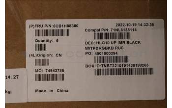 Lenovo 5CB1H88880 Tastatur inkl. Topcase ASM_RUS C82S9RGB BLA