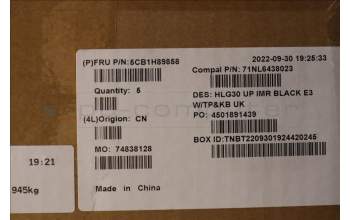 Lenovo 5CB1H89858 Tastatur inkl. TopcaseASM_UK C82S9 E3 BLA