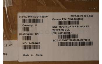 Lenovo 5CB1H89874 Tastatur inkl. TopcaseASM_BUL C82S9 E3 BLA