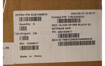 Lenovo 5CB1H89878 Tastatur inkl. TopcaseASM_UKR C82S9 E3 BLA