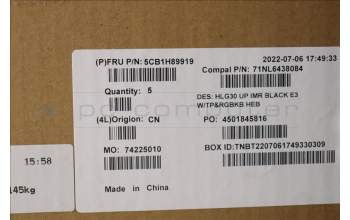 Lenovo 5CB1H89919 Tastatur inkl. TopcaseASM_HBW C82S9RGB E3 BLA