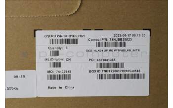 Lenovo 5CB1H92151 Tastatur inkl. Topcase ASM_EURO ENG C21DK MGBL