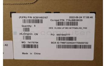 Lenovo 5CB1H92167 Tastatur inkl. Topcase ASM_FRA C21DK MGBL