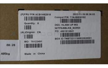 Lenovo 5CB1H92818 Tastatur inkl. Topcase ASM_NORDIC C21DK MGNBL