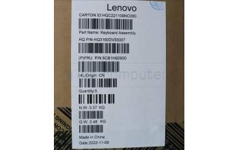 Lenovo 5CB1H92900 Tastatur inkl. Topcase ASM_SLV H 82SK CLGY DIS