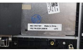 Lenovo 5CB1J00678 C-Abdeckung mit Tastatur, Französisch, Wolkengrau, Fingerabdruckleser