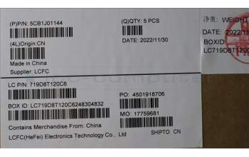 Lenovo 5CB1J01144 Tastatur inkl. TopcaseASM_CZE/SLKL82SFFPSGBL_ML