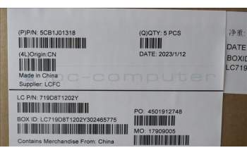 Lenovo 5CB1J01318 C-Cover with keyboard,Nordic,Abyss Blue,Non_FingerPrint