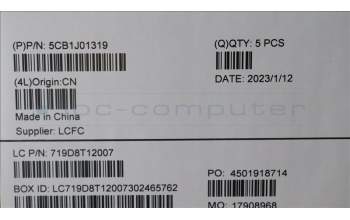 Lenovo 5CB1J01319 Tastatur inkl. Topcase ASM_PORL82SFNF_AB_NB_PC