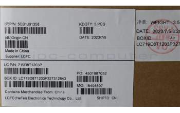 Lenovo 5CB1J01358 Tastatur inkl. Topcase ASM_UKL82SFNF_CG_BL_PC