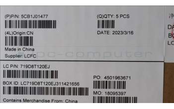 Lenovo 5CB1J01477 Tastatur inkl. Topcase ASM_RUSL82SFNF_SG_BL_PC