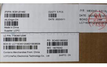 Lenovo 5CB1J01482 Tastatur inkl. TopcaseASM_THAIL82SFNF_SG_BL_PC